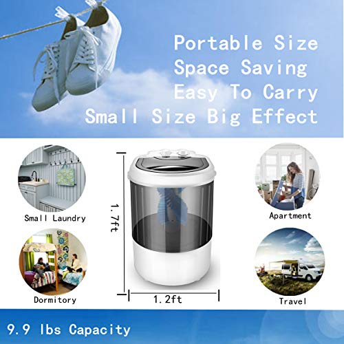 Portable Mini Washing Machine,SemiAutomatic,Three functions of washing