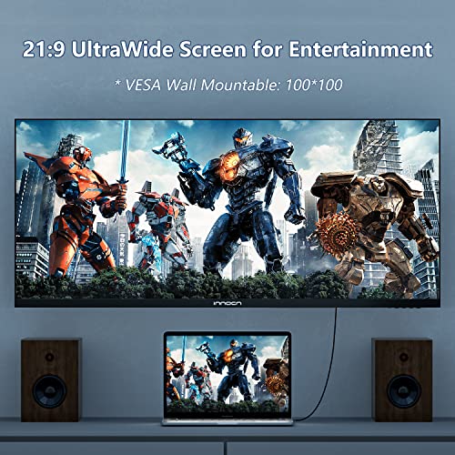 INNOCN 4k Gaming Monitor 40 Inch - Ultrawide, 144Hz 2ms (GTG) - 3440 x 1440P Screen with FreeSync, 21:9 IPS Widescreen, HDR 400, 100% sRGB, HDMI 2.0, USB C 90W, Height Adjustable, 40C1R