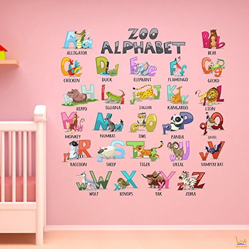 alphabet wall art for nursery