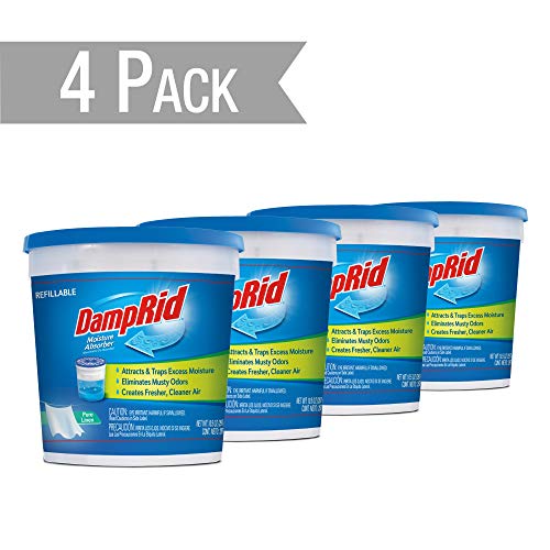 DAMPRID DR Moist ABS 10.5OZ Pure Linen 4PK - SIOC Moisture Absorber, 4 Pack, Blue, 10 Ounces