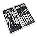 Moreplus Manicure Pedicure Set Nail Clippers 12 Piece Professional Grooming Kit - Toenail Clippers Includes Cuticle Remover with Portable Travel Case Beauty Care Tools