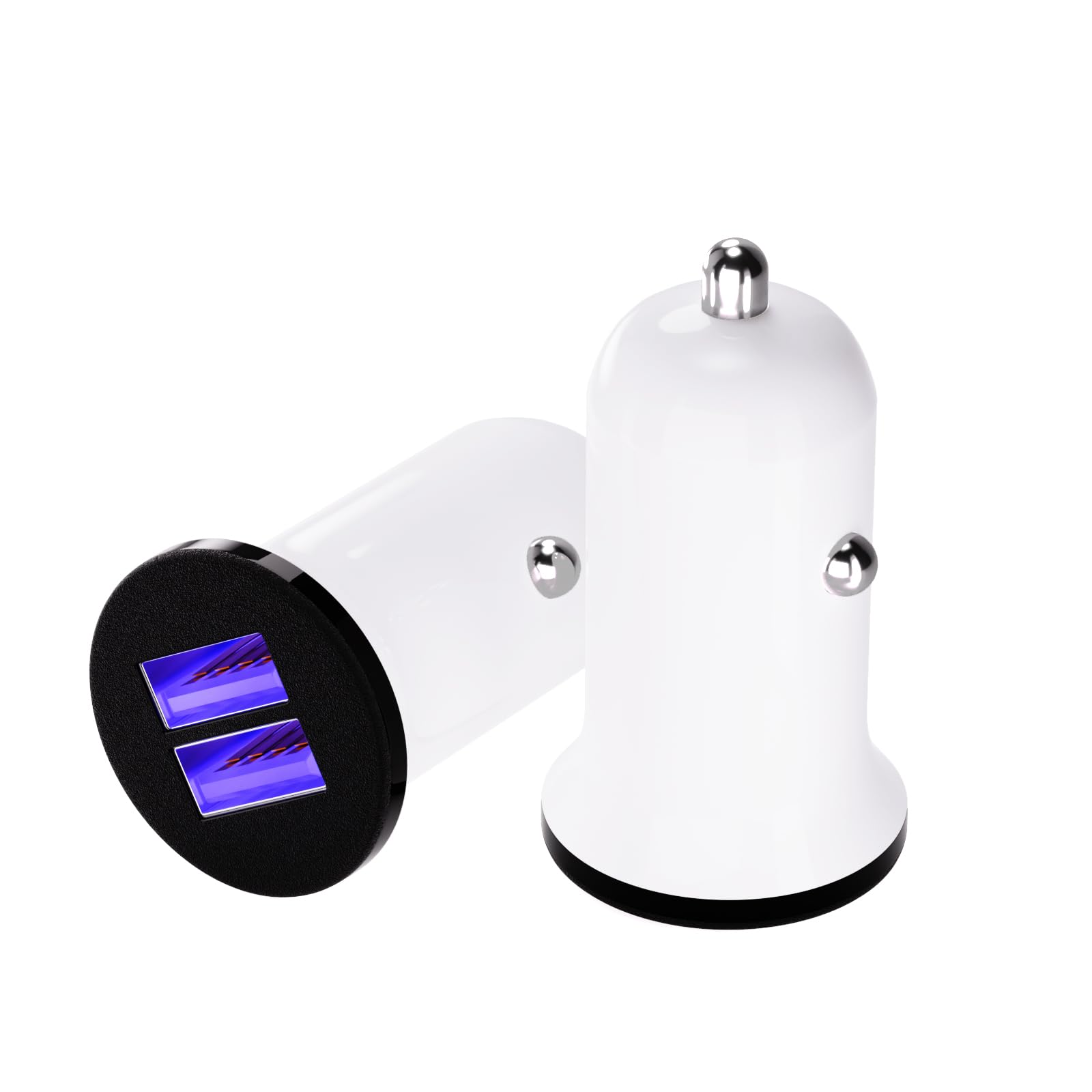 Photo 1 of [2 Pack] Car Charger, Dual USB-A Fast Charging Automobile Charger Cigarette Lighter Adapter, Compatible with Blue LED for iPhone 16/15/14/13/12 Pro Max 8 Plus/iPad Kindle