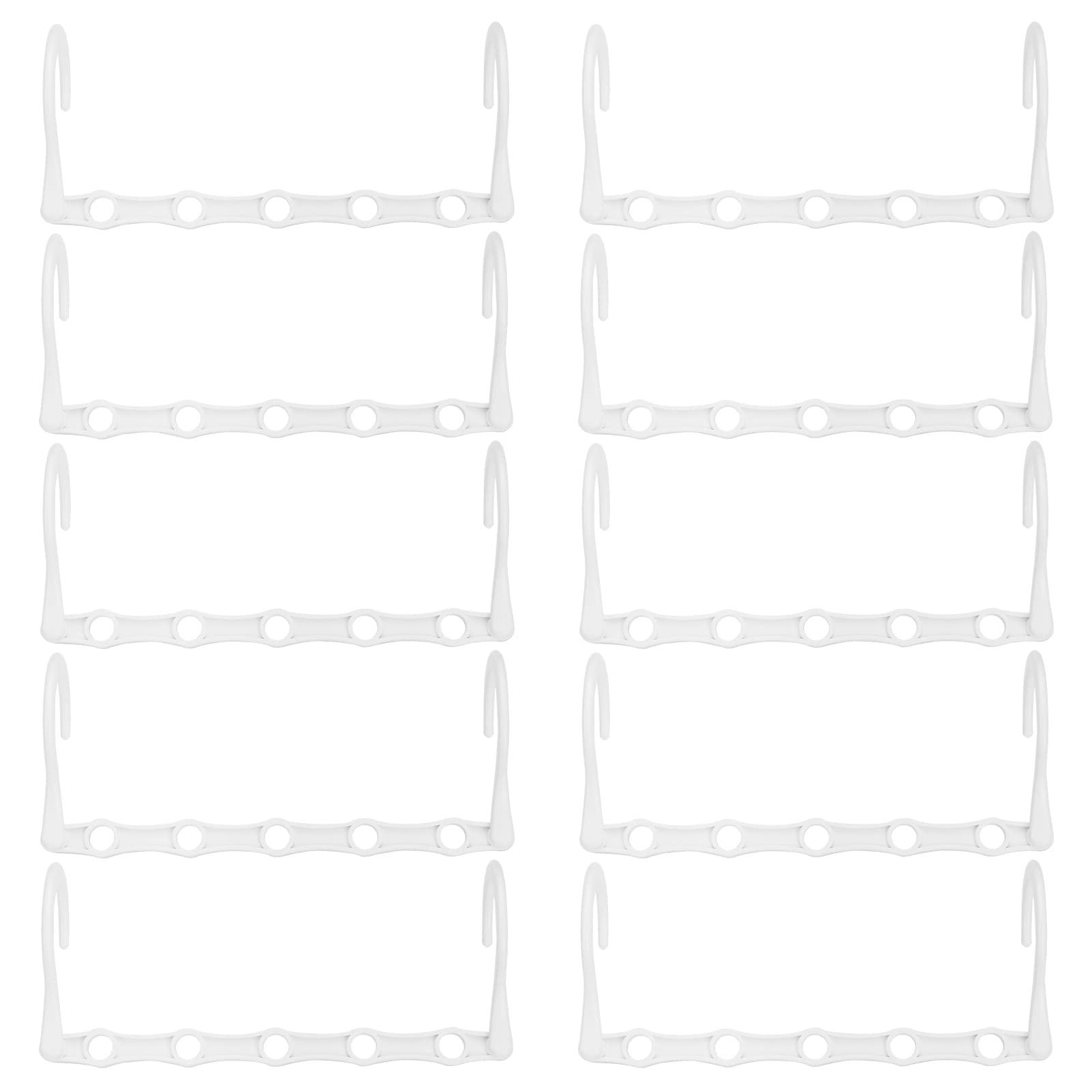 Rainberg Space Saving Hangers - Magic Clothes Hangers, Coat Hangers, Wardrobe Space Saver (Pack of 12, White)