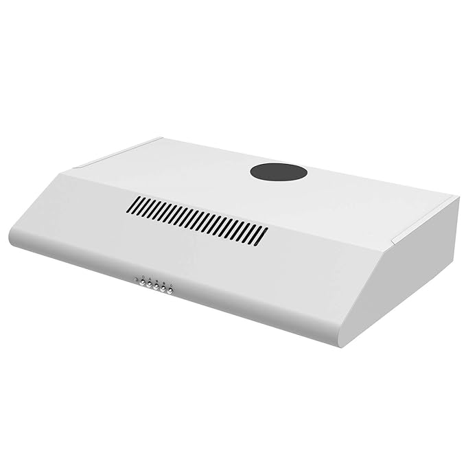 electriQ 60cm White Conventional Cooker Hood Top Venting 5 Year