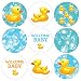 DISTINCTIVS Rubber Ducky Baby Shower Favor Stickers - 180 Labels primary