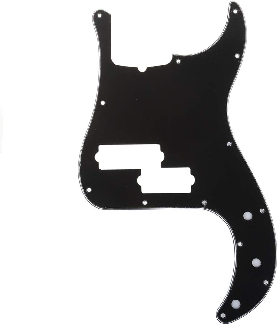 Musiclily Pro 5-String 13-Hole Contemporary P Bass Pickguard for Fender American Precision Bass 3Ply Black