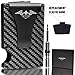 Carbon Fiber Wallet Money Clip | Minimalist Wallet Credit Card Holder Blocks RFID | The Perfect Gift „Money Clip“ for Men and Women | eBook and String replacement by Impress-for