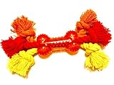Dog Teething Toy: Dental Chew Bone for Small Breeds and Puppies by Mary & Kate Pets, Great for Puppy Play, Training, Fetch, Rope Tug of War and Interactive Games