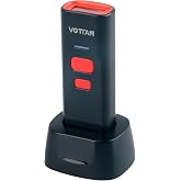 VOTTAN Bluetooth QR Barcode Scanner with Charge Stand, 1D 2D PDF417 UPC Pocket Bar Code Reader, 3-in-1 Rechargeable Automatic Scan Wireless Barcode Scanner for POS, PC, iOS, Android