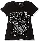 Star Wars Girls' Yoda Constellation T-Shirt, Black, L 10/12