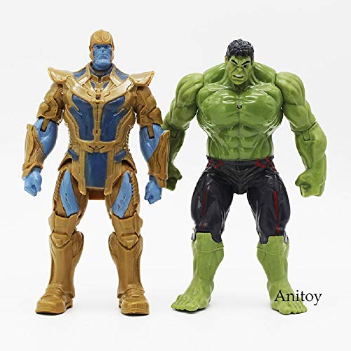 ALANAST Avengers Titan Hero Series Hulk Action Figure 7 inch Marvel Super Heroes Iron Man Spiderman Captain America Thor Hulk Thanos PVC