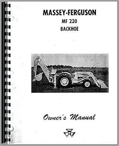 Massey Ferguson 2 Backhoe Attachment Operators Manual Amazon Com Books