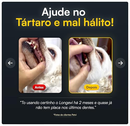 Longevi Suplemento Multivitamínico para Cachorros em Tabletes Mastigáveis - 150g, Vitamina para Cães para Imunidade, Energia, Pelo e Pele.