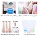 Leak Proof Silicone Travel Bottles Set Refillable 3Pcs 89ml/3oz Squeeze Tubes and 2Pcs 20ml Cream Jars TSA Approved Travel Container for Liquid and Cream- Set of 5