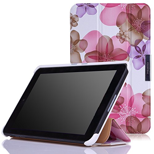 MoKo Dell Venue 7.0 3740 Case - Ultra Slim Lightweight Smart-shell Stand Cover Case for Dell Venue 7.0 3740 (2014) Android Tablet, Floral PURPLE MoKo Dell Venue 7.0 3740 Case - Ultra Slim Lightweight Smart-shell Stand Cover Case for Dell Venue 7.0 3740 (2014) Android Tablet, Floral PURPLE