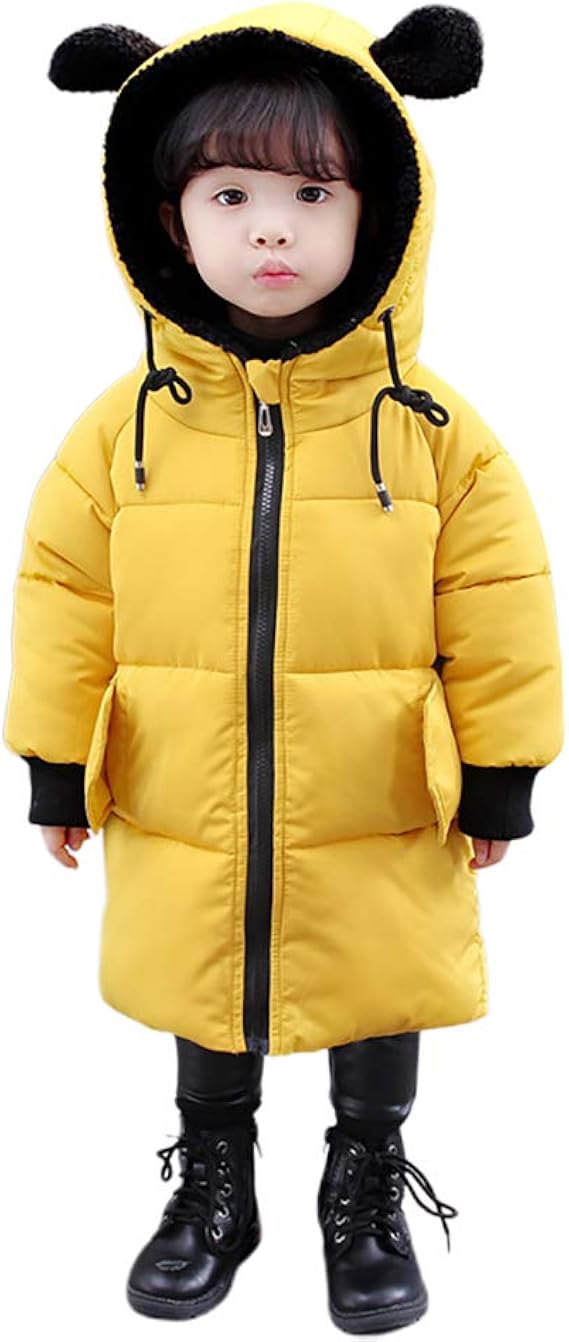 Amazon Leding Happy ダウンコート子供服 男女兼用 ダウンジャケット 中綿ジャケット 可愛いクマ 帽子付き キッズ服 防寒コート 防水 お洒落 暖かい 普段着 プレゼント 学芸会 80 130cm コート ジャケット 通販