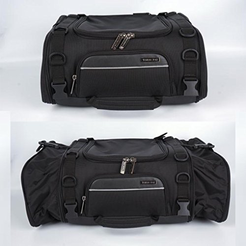 image for Motorcycle Tail Bag, SEEU Large Capacity Seat Bag, Universal Fit, Expa