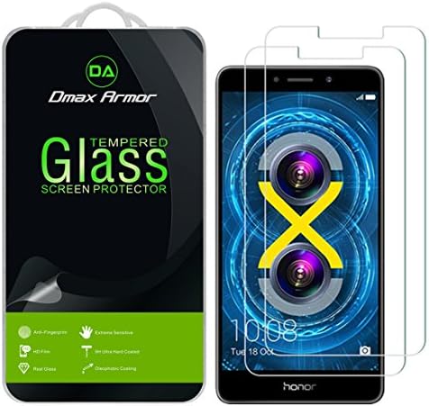 [2-Pack] Huawei Honor 6X Screen Protector, Dmax Armor [Tempered Glass] 0.3mm 9H Hardness, Anti-Scratch, Anti-Fingerprint, Bubble Free, Ultra-clear