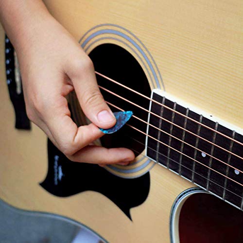 2 Sheets Guitar Fretboard Note Decals Scale Sticker Neck Fingerboard Frets Sticker for Beginner For 6 Strings Acoustic Electric Guitar & 9 Packs Guitar Picks