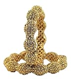 {Extra 25% Discount} Indian Bollywood Jewelry Polki Gold plated Wedding Indian Bangles Traditional Jewelry (2.8 Inches)