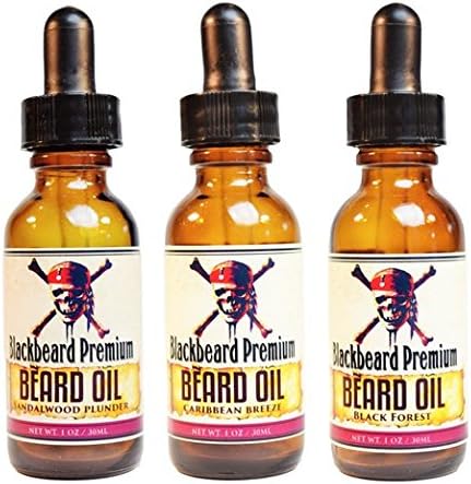 Premium Beard Oil and Conditioner for a Softer, Itch Free Beard - Variety Pack of 3 - 1 oz Bottles - Handmade with High Quality Carrier and Essential Oils that Offer Important Vitamins and Nutrients!