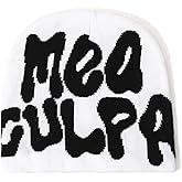 WAMSOLE Y2k Spider Beanie Hats MEA Culpa Knitted Hat Streetwear Headwear Winter Wool Acrylic Knit Skull Cap for Men Women