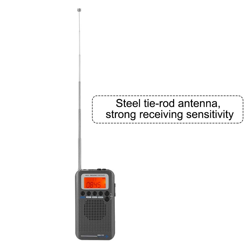 Black Air Band Radio Receiver AIR FM AM CB SW VHF Full Band Handheld Aircraft Digital Travel