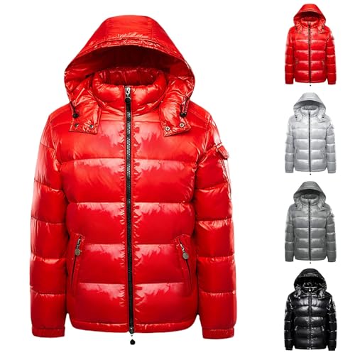 Down Jacket Women Waterproof Women'S Winter Coats With Hood Solid Color Padded Long Sleeve Quilted Jacket Plus Size Fashion Full Zip Puffer Coats With Zipper Pocket Cosy Warm Outdoor Jackets