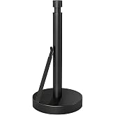 YUMORE 4.2lbs Heavy Duty Paper Towel Holder Countertop Weighted Base Black | Stainless Steel,Easy One-Handed Tear, Weighted B