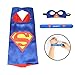 Ecparty 5 Different Superheros Cape and Mask Costumes Set Includes BONUS Matching Wristbands For Kids