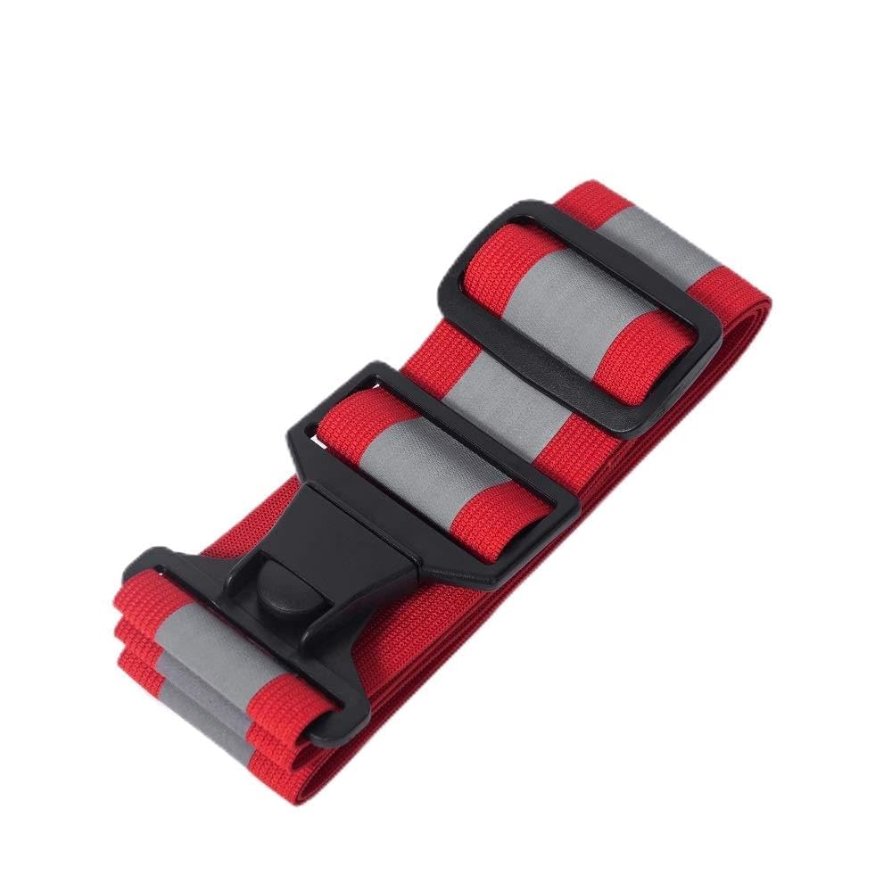 AYKRM 5 Colors Optional High Visibility Waist Belt,Reflective Running Gear,Running Belt (Red, S-XL)