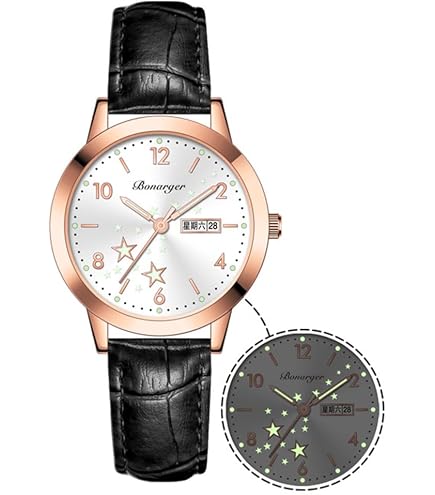 Women\'s Beige Dainty Watch Mother of Pearl Dial Leather Strap Quartz Wrist Watch Amazon.com: Lola Rose Women main image 4