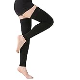 MGANG Thigh High Leg Sleeve 20-30 mmHg Graduated Compression with Grip Top, Medical Compression Stockings for Men and Women, with Varicose Veins, Lymphedema, Swelling & Venous Insufficiency, Black L