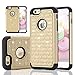iPhone 6S Plus Case, ShuYo [Twinkle Series] Hard PC with Soft Rubber Heavy Duty Dual Layer Hybrid Armor Bling Diamond Defender Case Cover For iPhone 6 Plus / 6S Plus(5.5 inch) - Gold/Black