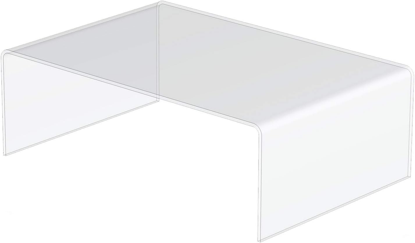 Clear Acrylic Plastic Cabinet Display Stand - Exhibition Riser Plinth Bridge (30cm*20cm*10cm, Max Load 1kg)