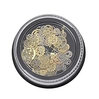 Hardli 120Pcs Mixed Steampunk Cogs Gear Clock Charm UV Frame Resin Jewelry Fillings DIY