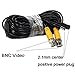 Henxlco 4 Pack 100 feet BNC Video Power Cable Security Camera Pre-Made All-in-One Extension Wire Cord for CCTV DVR Surveillance System