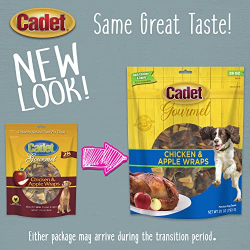 Cadet Gourmet Chicken & Apple Wrapped Dog Treats Wraps Chicken & Apple
