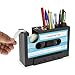 Cassette Tape Dispenser Pen Holder Vase Pencil Pot Stationery Desk Tidy Container Office Stationery Supplier Gift-onepalace (Blue)