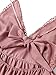 SheIn Women's V Neck Spaghetti Strap Lace Back Tie Embroidery Ruffle Hem Swing Skater A Line Dress X-Large Pink