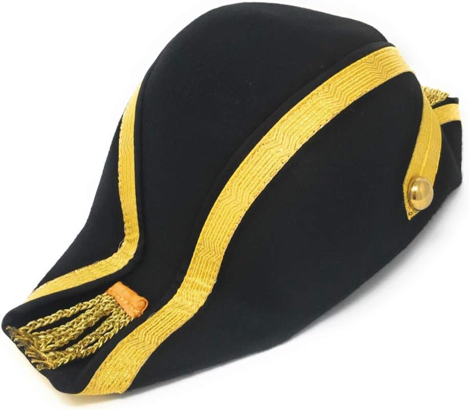 Cotswold Country Hats Wool Felt Bicorne Military Hat Naval Bicorn S/M/L/XL