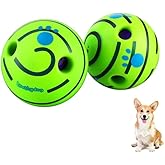 Wobble Giggle Ball for Dogs Durable Interactive Dog Toys for Small Medium Large Dogs (Green, M/3.94 inch)
