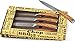 La Cote 4 Piece Steak Knives Set Japanese Stainless Steel Olive Wood Handle In Gift Box (4 PC Steak Knife Set - Olive Wood)