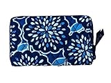 Vera Bradley Zip-Around Wallet (Petal Splash with Navy Interior)