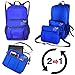 2GOECO Lightweight Backpack for Travel Hiking Convertible Foldable Packable Daypack Bag 20L Blue