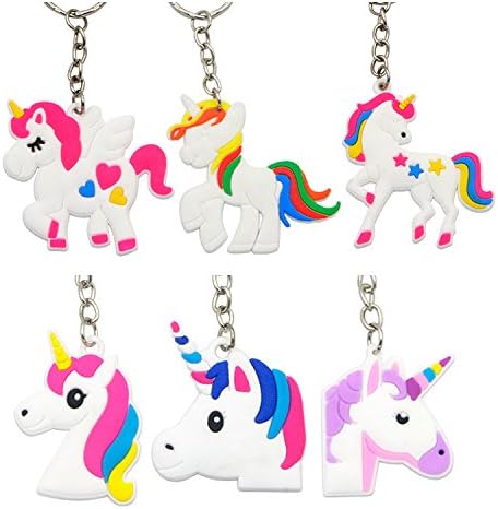 Unicorn Party Favor Keychains,6 Count BY HoveYan
