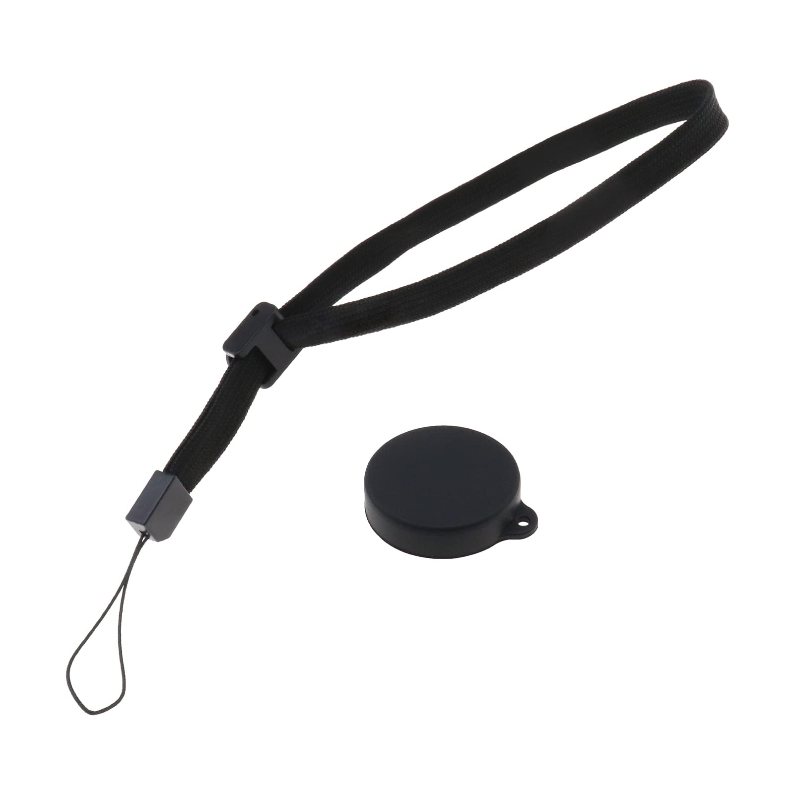 Create idea Lens Silicone Protective Cap Cover Compatible with DJI OSMO Action Camera Anti-Scratch Lens Hood Accessories Protector with Adjustable Hand Wrist Lanyard Black