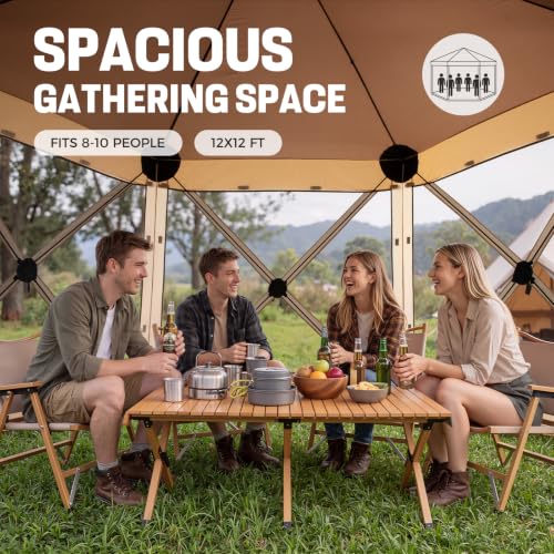 Tecoom 12x12ft Pop Up Gazebo Tent Review: 6-Sided Canopy Shelter with Mesh Walls image 33