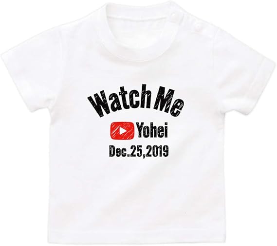 Amazon Co Jp 名前入り Tシャツ ベビーサイズ Bt490 出産祝い 誕生日 プレゼント おしゃれな 名入れ ベビー服 ギフト 男の子 女の子 服 ファッション小物