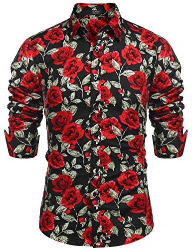 Coofandy floral shirts Clearance